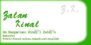 zalan kinal business card